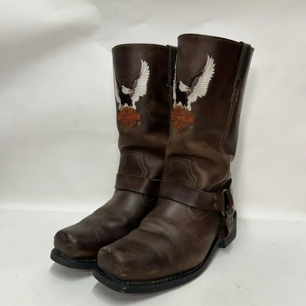 Vintage Harley-Davidson Eagle Harness Boots “Brown”